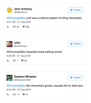 Illustration for article titled Harambe memes force the Cincinnati Zoo to flee Twitter